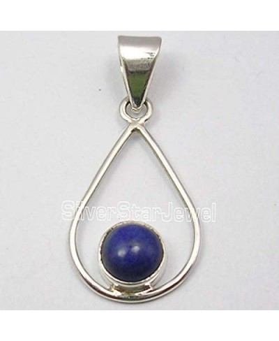 Women Jewelry Sterling Silver Lapis Lazuli Pendant 1.3 $13.95 Pendants & Coins