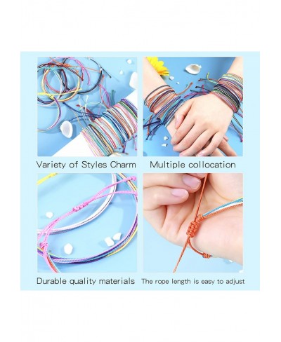 Colorful Beach Anklets for Teen Girls Bohemian Summer Bracelets Set Adjustable Surfer Wave Bracelets for Women Waterproof Sun...