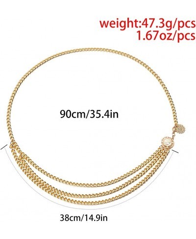 3 Pieces Belly Waist Chain Multi Layer Metal Waist Chain Body Summer Beach Gold Chain for Women and Girls $16.83 Body Chains