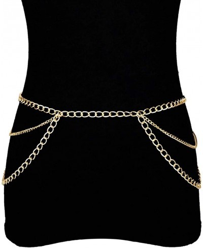 3 Pieces Belly Waist Chain Multi Layer Metal Waist Chain Body Summer Beach Gold Chain for Women and Girls $16.83 Body Chains