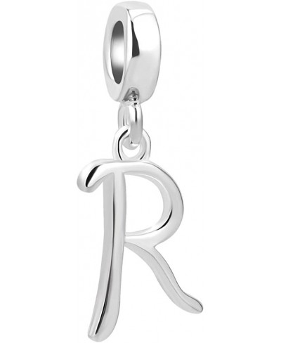 925 Sterling Silver Letter A-Z Alphabet Initial Charms Dangle Charm Beads for European Bracelets $15.12 Charms & Charm Bracelets