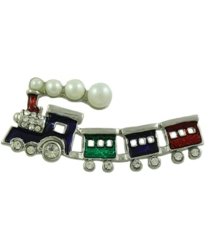 Enamel Christmas Train Brooch Pin $15.08 Brooches & Pins