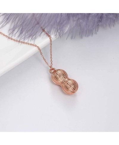 Dainty Rose Gold Nuts Pendant Handmade Pearl Peanuts Statement Prom Accessories $15.27 Pendants & Coins