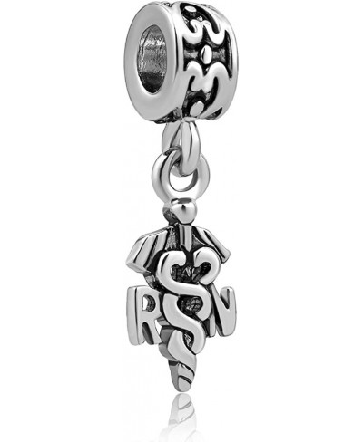 LovelyJewelry Nurse Nursing RN Registered Caduceus Charms Dangle Beads For Bracelet $13.66 Charms & Charm Bracelets