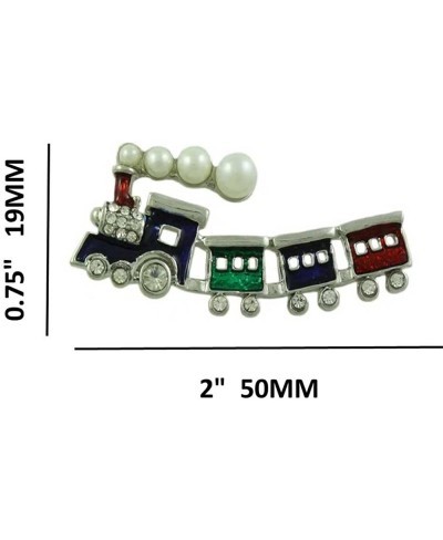 Enamel Christmas Train Brooch Pin $15.08 Brooches & Pins