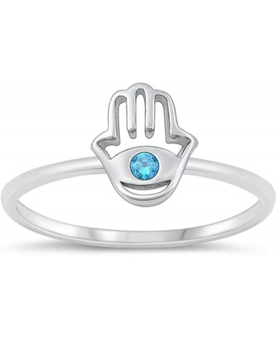 Sterling Silver Hamsa Ring $18.85 Bands