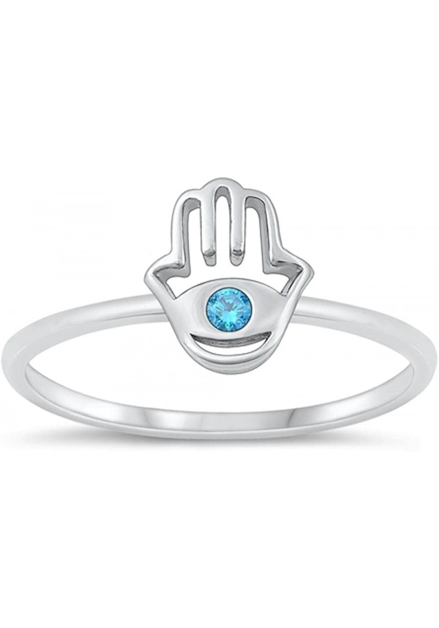 Sterling Silver Hamsa Ring $18.85 Bands