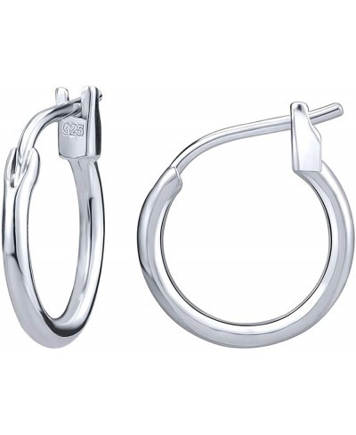 925 Sterling Silver Hoop Earrings High Polished Round Tiny Click-Top Hoop Earrings Small Clasp Hoop Piercing Earrings $12.84 ...