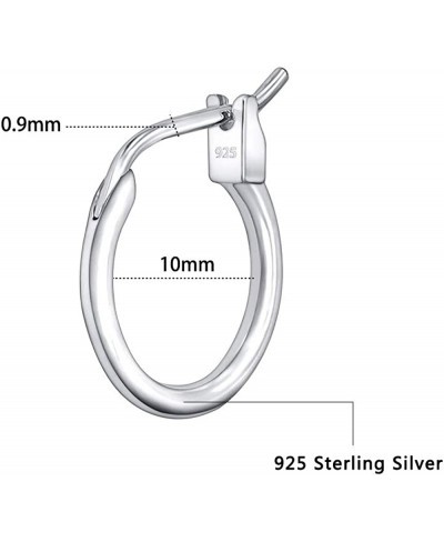 925 Sterling Silver Hoop Earrings High Polished Round Tiny Click-Top Hoop Earrings Small Clasp Hoop Piercing Earrings $12.84 ...