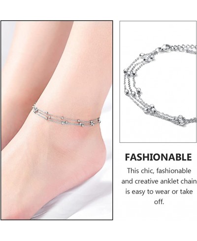 Foot Chain Bead Multilayers Titanium Steel Ankle Bracelet for Women Cute Summer Adjustable Anklets Beach Jewelry Gifts $9.26 ...