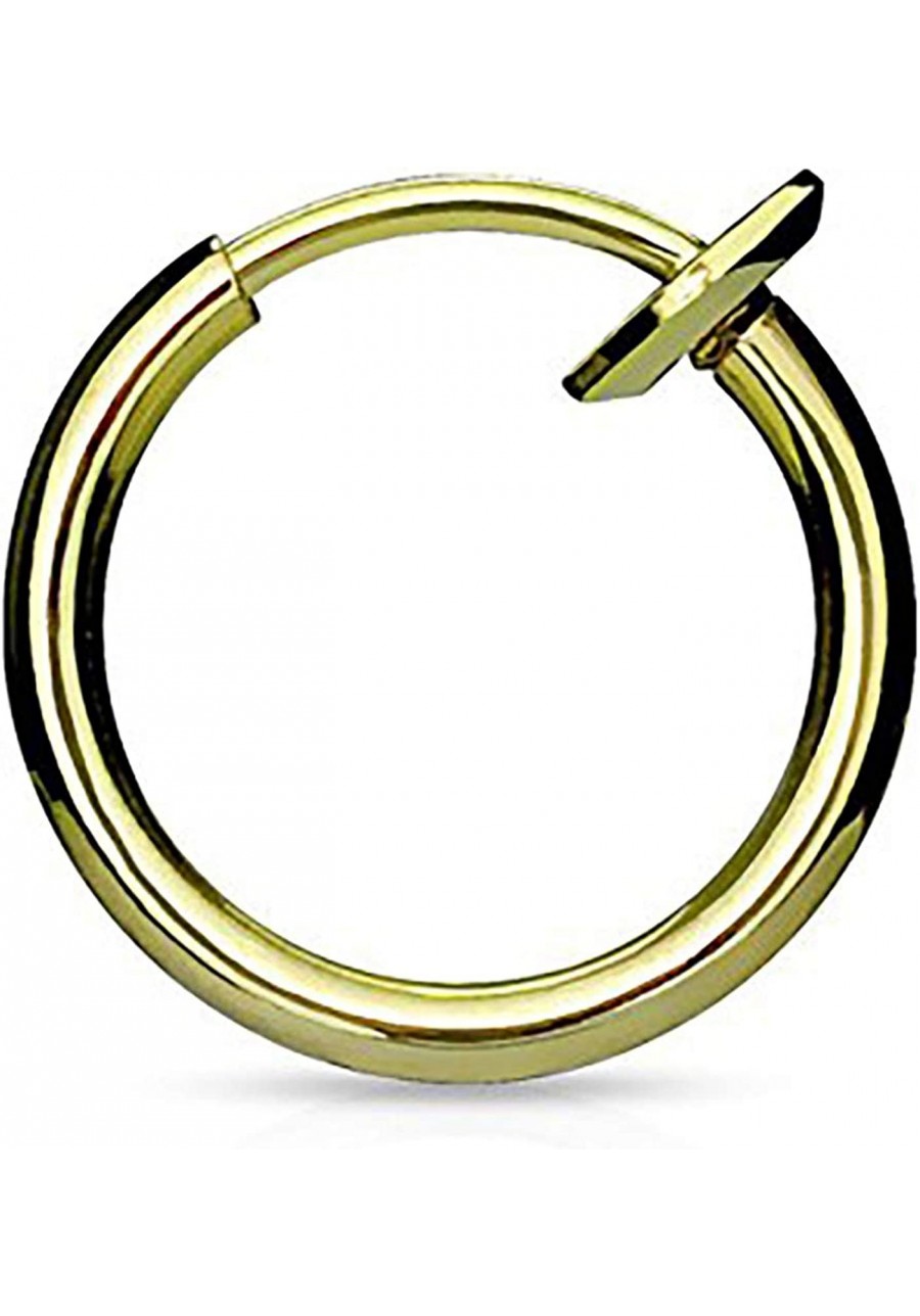 Surgical Steel Faux Nose Rings Hoop 10mm 3/8 inch (No Piercing Required) $9.62 Piercing Jewelry