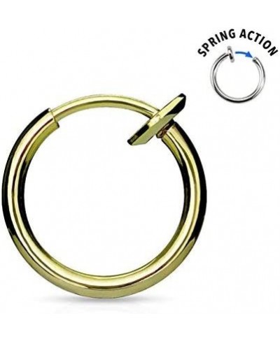 Surgical Steel Faux Nose Rings Hoop 10mm 3/8 inch (No Piercing Required) $9.62 Piercing Jewelry