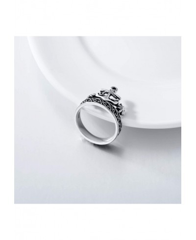 Anchor Ring 925 Sterling Silver Oxidized Celtic Knot Jewelry Gifts for Women $12.36 Statement