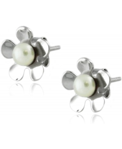 Sterling Silver Sakura Cherry Blossom Stud Earrings $9.88 Stud