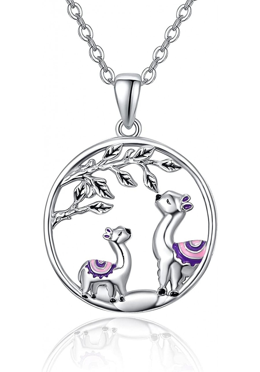 925 Sterling Silver Llama Necklace Alpaca Necklace Llama Jewelry Gifts for Womem Girls with S925 18"+2" Cable Chain $28.26 Pe...