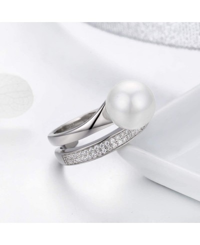 925 Sterling Silver Elegant Round Geometric Finger Rings for Women Anniversary Engagement Ring Jewelry $23.46 Engagement Rings