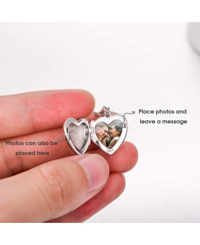 Heart Locket Necklace That Hold Pictures Photo Customize Photo Locket Necklace/Sterling Silver Picture Locket Necklace for Wo...