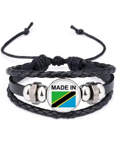 Made in Tanzania Country Love Bracelet Braided Leather Rope Bead Wristband $31.59 Charms & Charm Bracelets