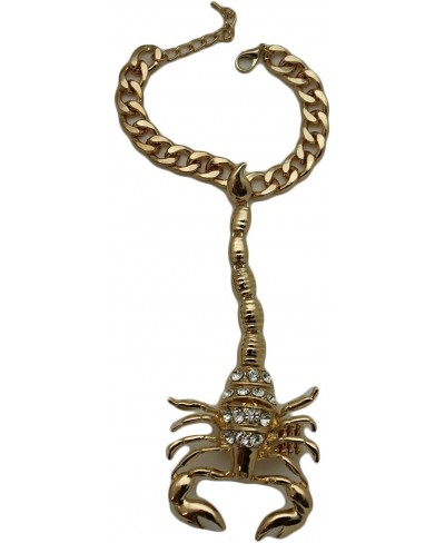 Women Fashion Jewelry Hand Chain Metal Long Scorpion Wrist Bracelet Slave Ring Gold $14.62 Link
