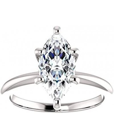 1.0 CT Marquise Brilliant Cut Diamond CZ Solitaire Engagement Wedding Ring 14k Yellow Gold Plated 925 Sterling Silver $51.64 ...