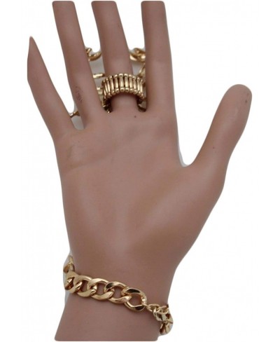 Women Fashion Jewelry Hand Chain Metal Long Scorpion Wrist Bracelet Slave Ring Gold $14.62 Link