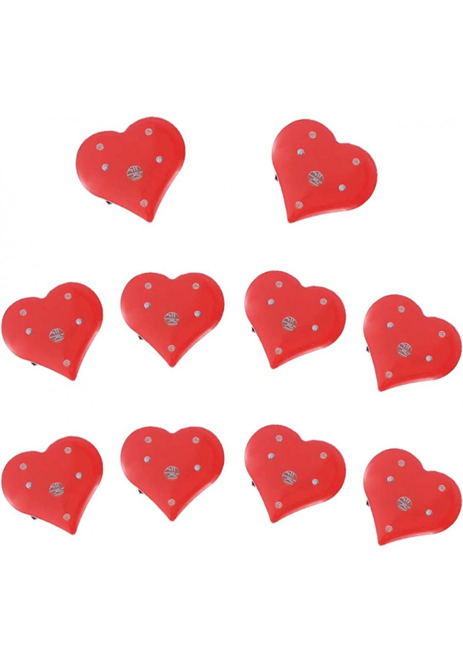 10pcs Valentines Day Red Heart Brooch Pins Flashing Light Brooch for Wedding Valentines Day Anniversary Party Favor $8.41 Bro...