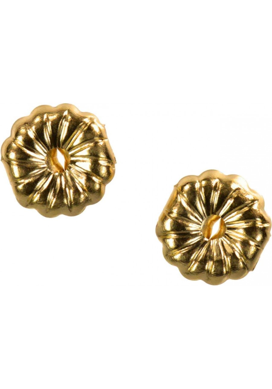 14K Yellow Gold Earring Backs Premium Swirl 5mm (1 Pair) $28.97 Stud