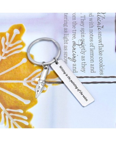 Writer Keychain Author Jewelry Journalist Gifts Book Lover Gift Bookworm Keychain Book Club Keychain Writers Novelist Gift $1...