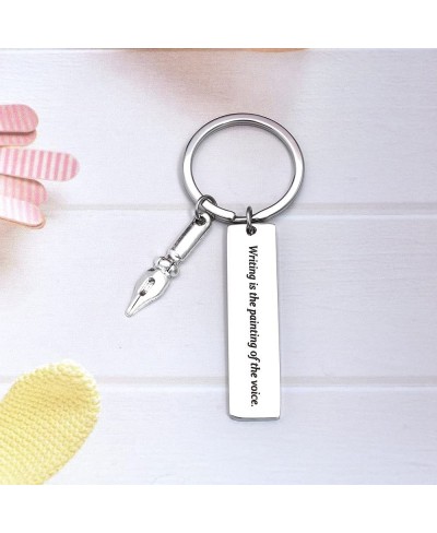 Writer Keychain Author Jewelry Journalist Gifts Book Lover Gift Bookworm Keychain Book Club Keychain Writers Novelist Gift $1...