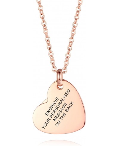 Heart Medical Alert Necklace for Women Heart id Charm with Free Engraving $22.93 Pendant Necklaces