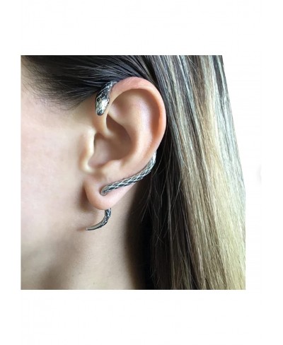 Snake Stud Earring for Women Gold Snake Ear Cuff Silver Piercing Snake Climber Earring for Men Left Ear Cartilage Earrings Je...