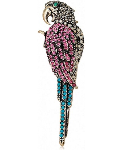 Rhinestone Parrot Brooches Women Large Bird Brooch Pin Jewelry Coat Accessories 2 Colors $16.59 Brooches & Pins