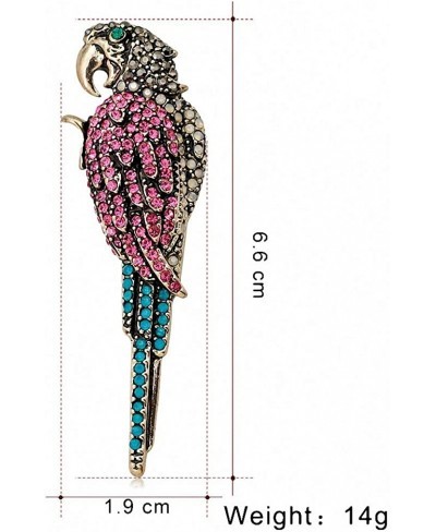 Rhinestone Parrot Brooches Women Large Bird Brooch Pin Jewelry Coat Accessories 2 Colors $16.59 Brooches & Pins