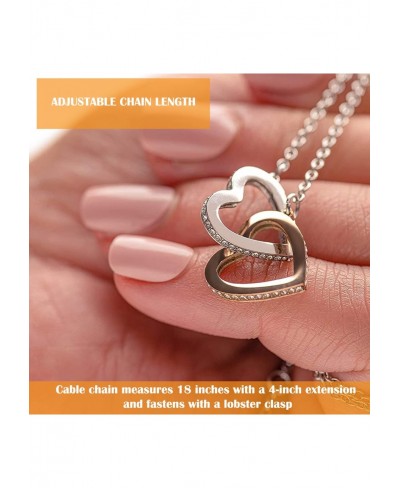 To My Granddaughter Gifts I can promise to love you for the rest of mine Interlocking Heart Necklace For Women Present From G...