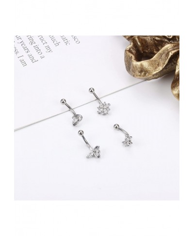 16G Stainless Steel Daith Rook Earring Belly Lip Ring Cartilage Tragus CZ Body Piercing Curved Barbell Eyebrow Rings 8mm $6.1...