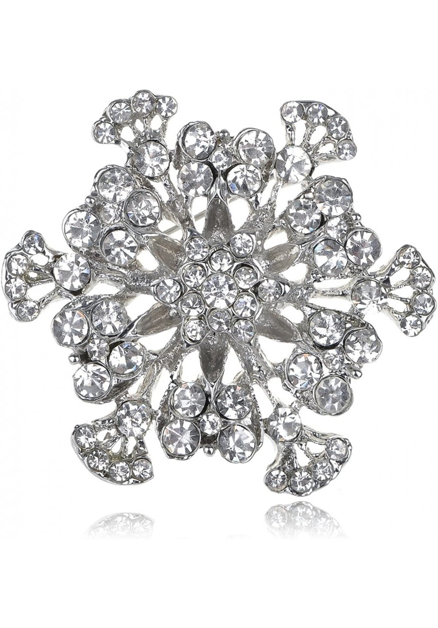 Clear Crystal Rhinestone Sea Ocean Water Coral Flower Fashion Pin Brooch $20.84 Brooches & Pins