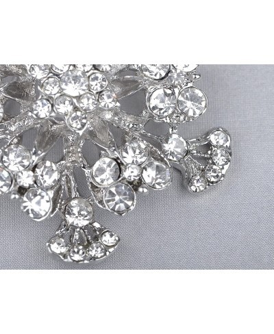 Clear Crystal Rhinestone Sea Ocean Water Coral Flower Fashion Pin Brooch $20.84 Brooches & Pins