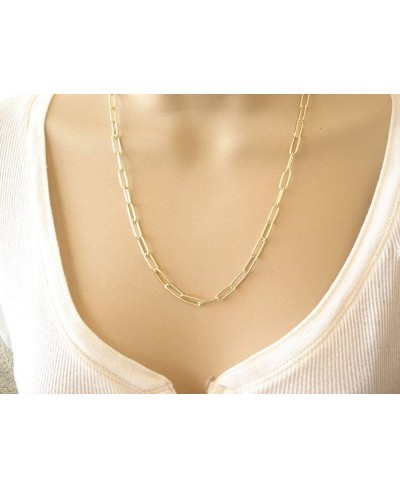 Link Necklace for Women Paperclip Rectangle Oval Link Chain Necklace Bracelet Choker and Pill Necklace Jewelry Girls $23.36 C...