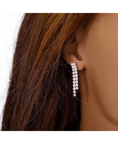 Bridal Rhinestone Choker Necklaces Wedding Earrings Necklace Set Bride Crystal Jewelry for Women and Girls (Set of 3) $11.95 ...