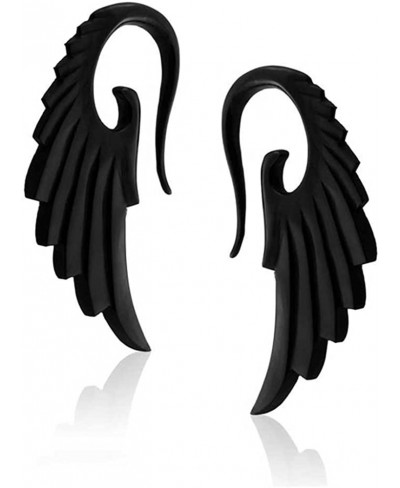 Black Angel Wing Tapers/Hangers/Stretcher's Acrylic 2 Pieces (1 Pair) (B/53) $12.15 Piercing Jewelry