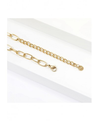 Paperclip Link Chain Necklace 14K Gold Plated Chunky Chain Link Choker Adjustable Dainty for Women Girls Gold Jewelry $13.37 ...