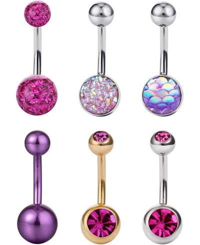 14G Stainless Steel Belly Button Rings Womens Navel Piercing Body Jewelry $10.56 Piercing Jewelry