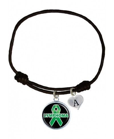 Lymphoma Awareness Black Leather Unisex Bracelet Jewelry $23.47 Wrap