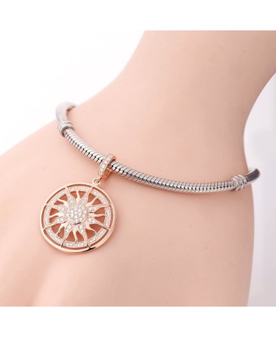 You are My Sun Rose Gold Sterling Silver Famliy Charm Pendant for Bracelets $19.50 Charms & Charm Bracelets