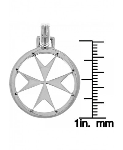 Maltese Templar Cross Sterling Silver Pendant $35.40 Pendants & Coins