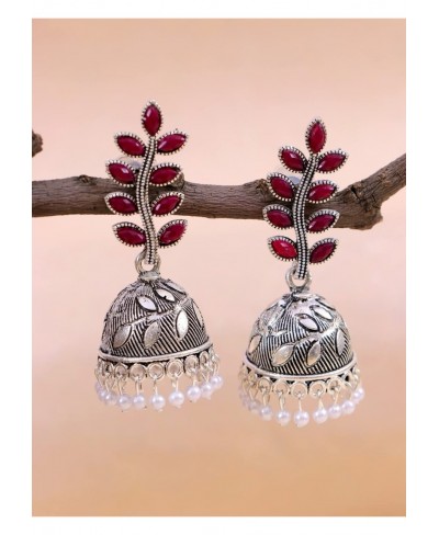 Bollywood Style Traditional Indian Oxidised Silver Jewelry Jhumki Jhumka Earrings for Women/Girls $13.52 Stud