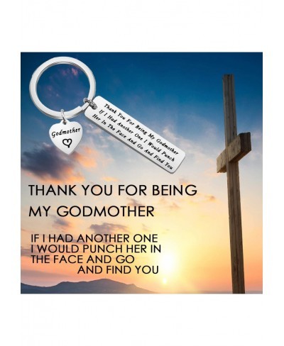 Godparent Gifts Thanks for Being an Awesome Godmother/Godfather Keychain First Communion Gift Thank You Gift for Godparents $...