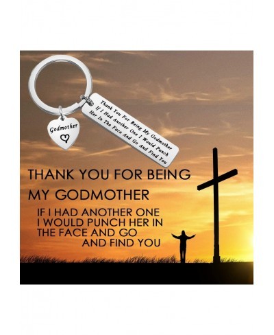 Godparent Gifts Thanks for Being an Awesome Godmother/Godfather Keychain First Communion Gift Thank You Gift for Godparents $...