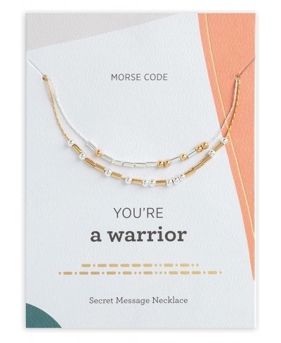 DEMDACO Morse Code Silver Gold Tone You're Strong Kind Blessed One Size Brass Fashion Necklace $22.80 Pendant Necklaces