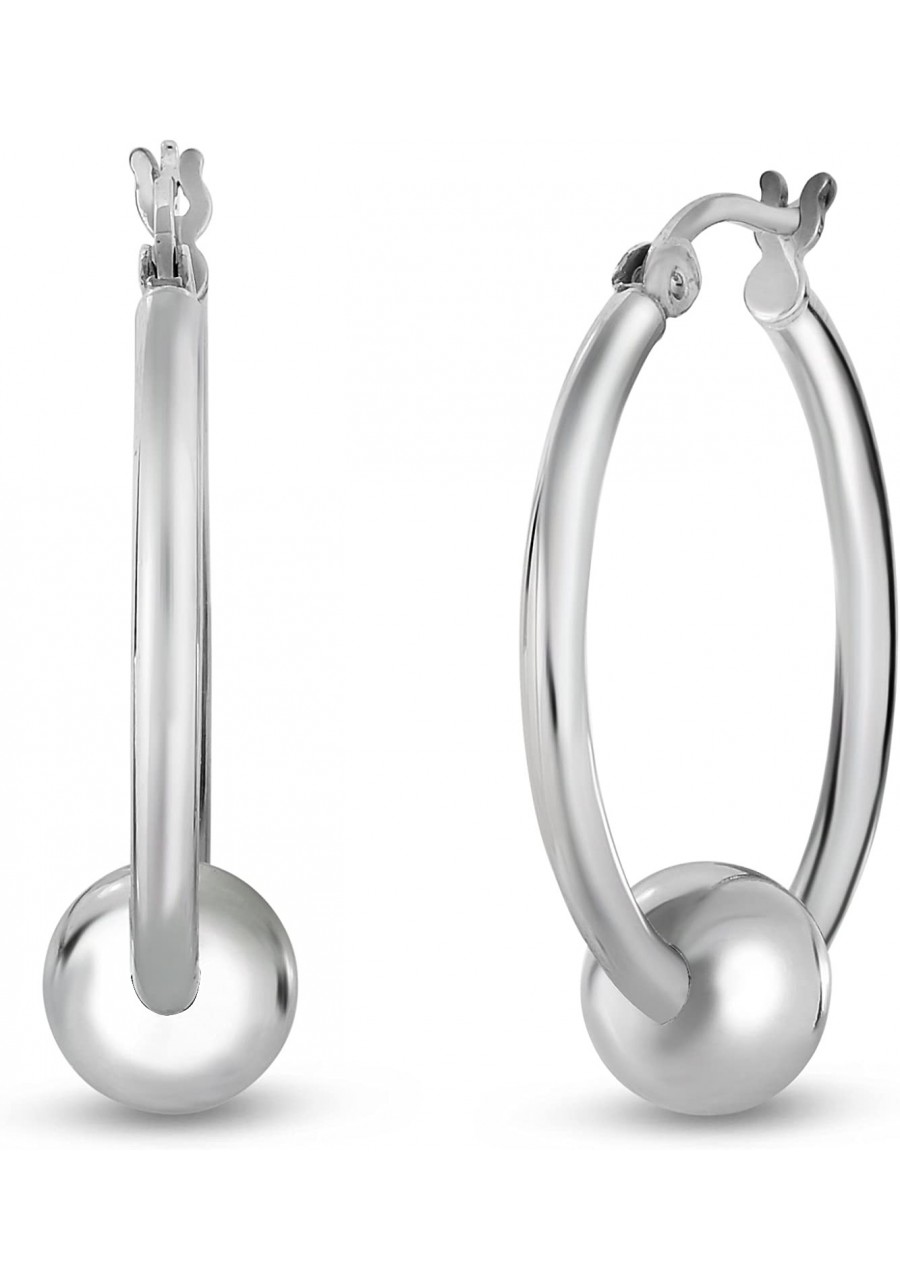 Ocean Side Sterling Silver Earrings with Sterling Silver Ball $40.65 Ball